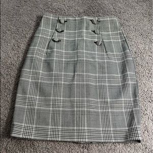 Plaid zipper up womens skirt h&m business wear size 0